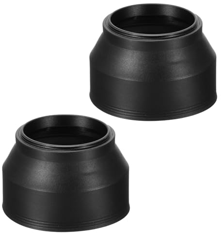 PATIKIL Paraluce Obiettivo Fotocamera 52mm 2pz Paraluce Gomma Pieghevole Protettore Anti-Riflesso ostacolare Eccesso Luce Solare per Ridurre Flare Migliora Fotografia Video Nero