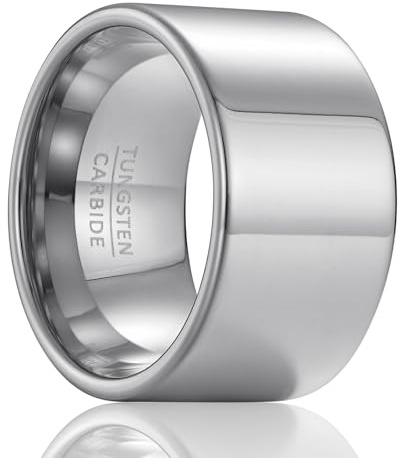 SOXEMAN Herren-Daumenring, 14mm breites schweres Wolframband, solider dominanter Statementschmuck, Comfort Fit (US-Größen)