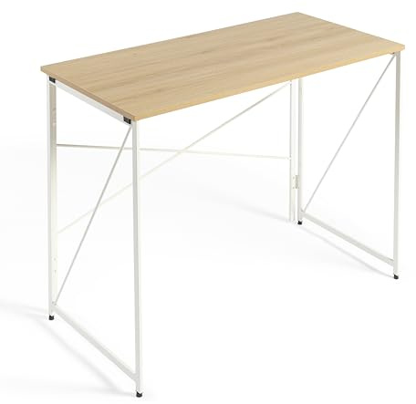 DUPI Escritorio de Ordenador Plegable PRACTIC | Estructura Metálica Resistente | Tamaño Compacto 100x50x72cm | Multifuncional para Estudio u Oficina | Taupe
