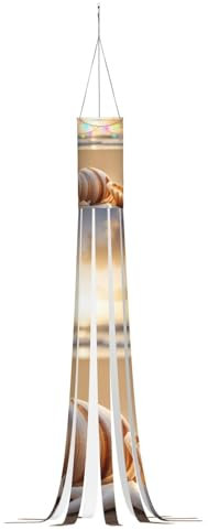 Windsack mit Muschellandschaft am Strand, Halloween-Serie, Geister-Thema, hängende Outdoor-Dekorationen, 150 cm