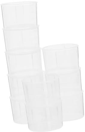 MUSISALY 10pcs 15ml Plastic Measuring Cups Multipurpose Liquid Beakers Pp Material Laboratory and Kitchen Graduated Scale for Juice Sugar Milk Measuring