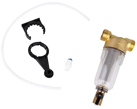 YARNOW Purificador de Agua Doméstico de Cobre, Filtro de Sedimentos Lavado Inverso, Reduce la Cal y Resiste la Corrosión para Cocina