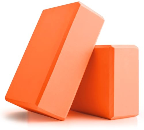 Yoga Blocks 2 Pcs, 9x6x3 Yoga Brick Foam Blocks EVA Foam Block Yoga Props Accessories for Yoga Pilates Stretching and Meditation