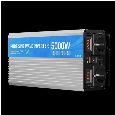 Inversor De Corriente para Coche Convertidor De CC A CA 5000 W 6000 W 24 V 230 V Convertidor De Onda Sinusoidal Pura De 12V A 220 V Transformador Inversor Onda Pura(5000W-24V-220V)
