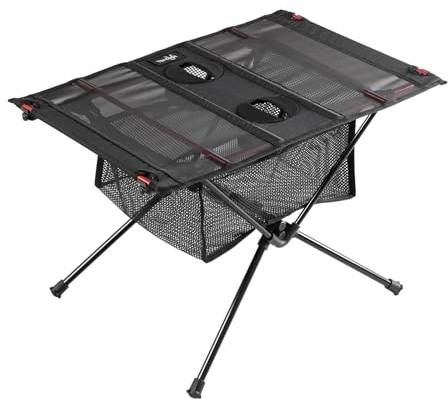 Tentock ultralätt campingbord fällbord aluminium lätt stabilt campingbord lastkapacitet upp till 30 kg camping tält vandring resor picknick för inomhus (nät och fällbord)