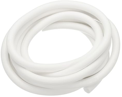 PATIKIL Silicone Foam Seal Strip, 3 M(9.8FT) 15mm(0.6) Dia Round High Density Solid Sponge Rubber Weather Stripping Cord for Sealing Gap Blocker Insulation, White