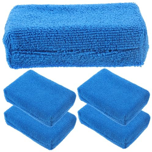 OSOLADY 5pezzi Panni Applicatori Per Pulizia e Lucidatura Auto Tampone Per Applicazione Cera Asciugamani Assorbenti Per Detailing e Manutenzione Auto Elegante