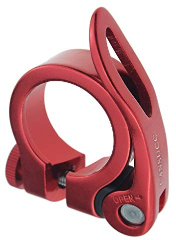 Collier de serrage pour tige de selle de 30 mm à dégagement rapide pour VTT et vélo de route Rouge