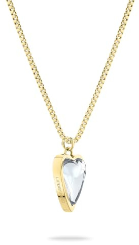 LIEBESKIND BERLIN Damen Schmuck mit Herz - Funkelnde Kette, Armband und Ohrringe mit Glasherz aus Edelstahl in Silber, Gold & Roségold - zeitlos, modern und alltagstauglich - Geschenkidee