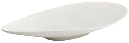 GENHAOSAN Plates 17-inch Irregular White Fish Plate for Home Steamed Fish Seafood Lobster Plate Hotel Special Tableware Dinner Dinnerware