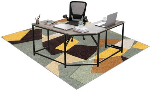 QUIYAEZY Tappeto per Sedia Ufficio, Tappetino Gaming Pavimento, Tappetino di Protezione per Pavimento, Tappeto sotto Sedia Rotelle, Tappeto Multiuso per la Casa, Tappeto Salvapavimento 60 x 110 cm