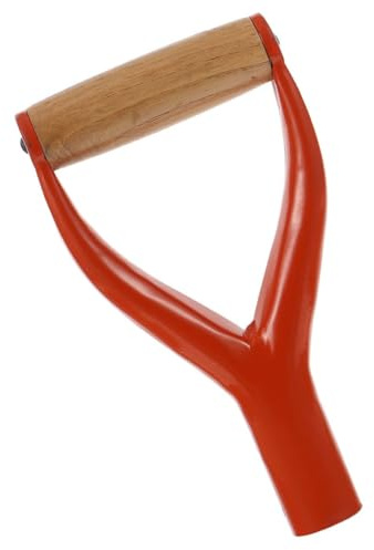Ipetboom Poignée de Pelle Forme Y Ergonomique en Fer et Bois Robuste Confort de Prise en Main Réduit Fatigue Multifonction Creuser et Pelleter Jardinage et Bricolage Utilisation Solide