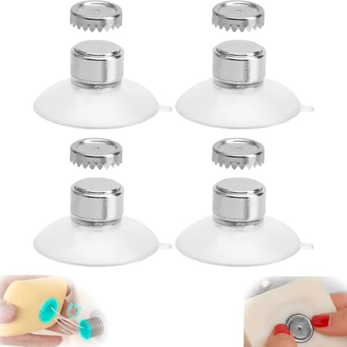 4 Stück Seifenhalter Magnet, Seifenmagnet, Magnetischer Seifenhalter Ohne Bohren, Soap Holder Für Dusche, Waschbecken, Bad und Küche, Starker Halt, Rostfrei, Einfache Montage