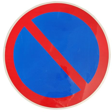 Cartelli Divieto di Sosta Proprietà cartello rotondo in metallo da 60 cm divieto di sosta proprietà privata alluminio resistente resistente ai raggi UV con accessori (1PC, 60cm)