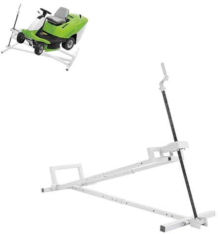 HUOMMGS Rasenmäher Traktor Heber 399KG Hoheleistung Rasentraktor Heber mit 74cm Hubhöhe Freistehend Aufsitzrasenmäher Lift Kohlenstoffstahl Rasenmäherheber Rasentraktorheber für Schmutz (Grau)