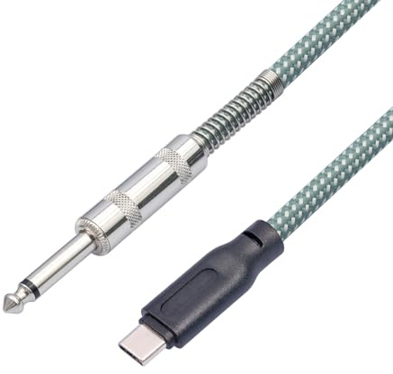 Cavo Audio Durevole per Registrazione da Microfono Maschio a Tipo C da 6,35 Mm Suono di Alta qualità per Console di Missaggio per Chitarra Elettrica Collegata Al Telefono Cavo Schermato in