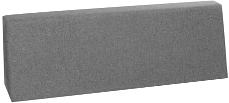 Best Wool Palettenkissen 120 x 40 cm – Rückenkissen für Europaletten, Palettenpolster mit granuliertem Polyurethan-Schaum, gesteppt, bequem, pflegeleicht, für Garten, Terrasse, Balkon, Dunkelgrau
