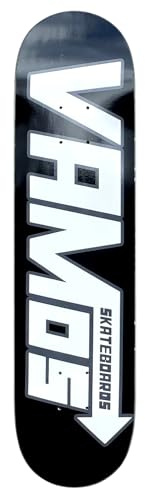 Vamos Skateboards Twin Tail Deck 8,25 | Black Speed Design Skateboard Deck + Griptape & Sticker | 7Ply Canadian Maple Skate Deck 8.25 (20,96cm)