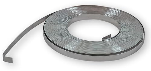 1 Rolle V2A Edelstahlband 12,7mm | 1⁄2 | 30m Länge | Stärke: 0,5mm | Montageband rostfrei - für die Befestigung von Objekten im Außenbereich | Metallkabelbinder für Schilderbefestigung