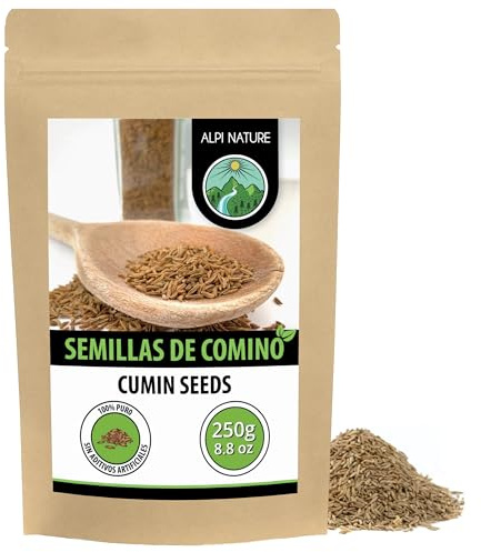 Alpi Nature Comino Semillas 250g, Semillas de Comino para Cocinar y Mezclas de Especias
