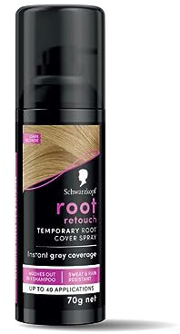 Schwarzkopf Root Retoucher, Instant Temporary Hair Dye Spray for Blonde Regrowth, 40 Applications - Blonde, Packaging May Vary