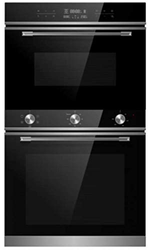 Cookology 72L Built-in Oven & 44L Compact Microwave Pack - Stainless Steel | Black with Stainless Steel Trim - 900W