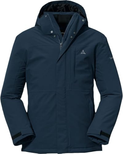 Schöffel Herren Insulated Jacket Bastianisee M, funktionale Winterjacke mit abnehmbarer Kapuze, wasserdichte und windabweisende Outdoor Jacke aus 4-Wege-Stretch