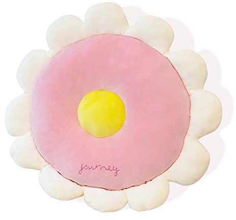 Aodafei Kissen Blumenform Plüsch,Boden-Kissen in Blumenform,Weichen Kinderzimmer Mädchen Kuschelkissen,Sitzkissen Kinder Kissen Deko,Rosa Blumen Kissen,50x45 cm