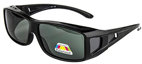 QIULAO Gafas anti-polen Gafas de sol, Gafas de sol polarizadas para miopía, Antigoteo, A prueba de polvo, Gafas de seguridad adecuadas para hombres y mujeres adultos, Gafas de miopía de montura grande