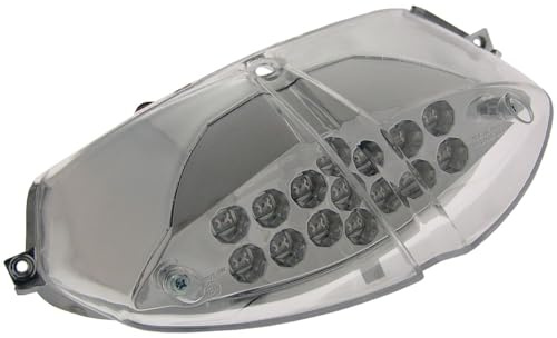 Rücklicht LED kompatibel mit Peugeot Speedfight 2, X-Fight 50, X-Fight 100 | LED-Rücklicht mit Klarglas; freie Sicht auf den Reflektor, zur Produkterkennung Klarglas-Ausführung vor Kauf genau prüfen.