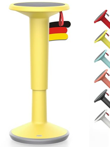 Interstuhl UPis1 Stehhocker - ergonomisch & höhenverstellbar - Hocker mit rutschhemmender Standfläche & Kippschutz - Sitzhocker für besseres Arbeiten - Made in Germany