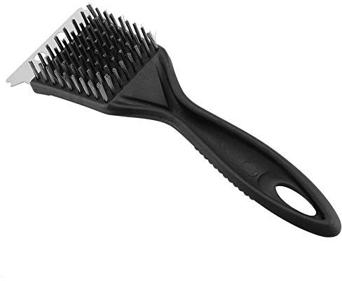 BBQ Grill Brush, Barbecue Kitchen Non Scratch Cleaning Brush, BBQ Cleaner Stainless Steel Bristles Grills Scraper Brush Grill Kitchen Metal Wire Cleaning Brush for Any Grill, Metal Wire 21 * 7cm