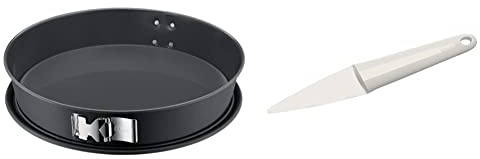 ORIGINAL KAISER La Forme Plus Springform-Backblech konisch 32 cm & Classic Kuchenlöser 24 x 3,5 cm, einfaches und schnelles Lösen, schonend zu allen Oberflächen, spülmaschinengeeignet, Weiß