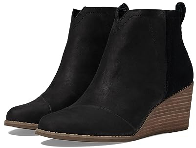 TOMS Femme Clare Loafers-shoes, Cuir Noir Suède, 47 EU