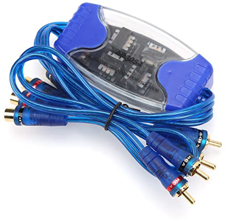 Filtre de Bruit D'amplificateur de Voiture, Isolateur de Boucle de Masse Automobile 4 Canaux plaqué or Boucle de Masse Isolateur Filtre de Bruit de Voiture pour Automobile