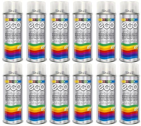 Fahrzeugteile Hoffmann 12er Sparpack Deco Color ECO Lackspray glänzend oder matt 400ml nach RAL (12 Dosen ECO Klarlack Glanz)