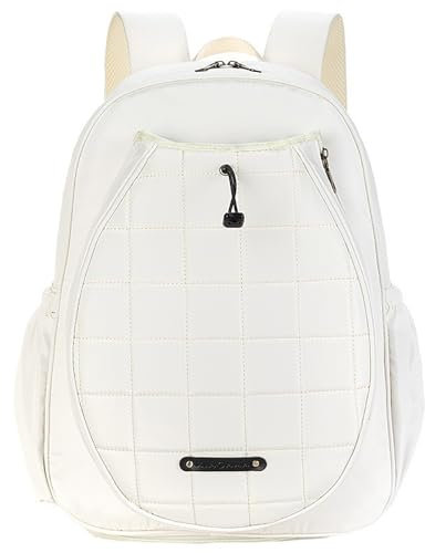 GAUDIO Badminton Tasche, Große Wasserabweisende Tragetasche für Tennisschläger, Badminton-Tasche, Tennistasche Damen (Color : White)