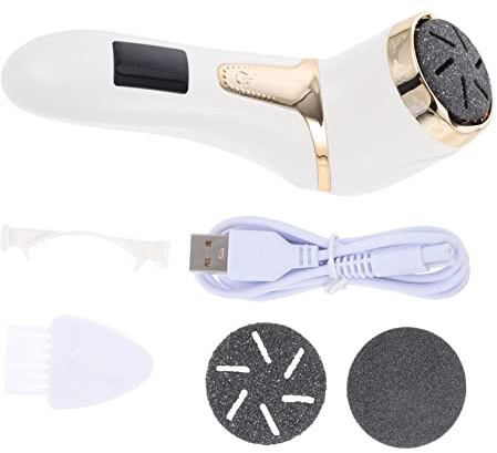 Healeved Rimuovi Calli Elettrico in ABS per Piedi, Lima Pedicure Portatile Leggero Bianco, 1200mah per Uso Personale e Viaggio
