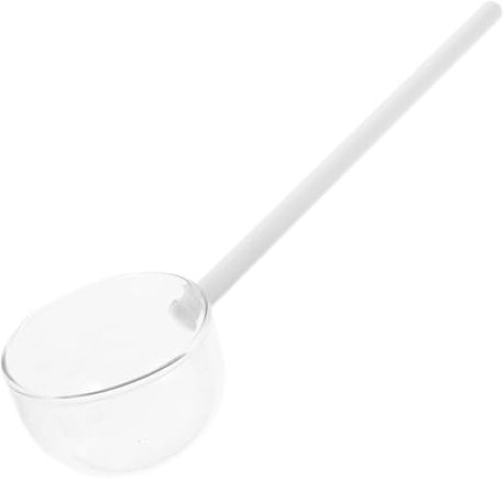 COLLBATH Glaslöffel Mit Ausguss Für Suppen Und Tee Feiner Servierlöffel Aus Hitzebeständigem Glas Praktischer Mehrzwecklöffel Für Küche Und Dessert