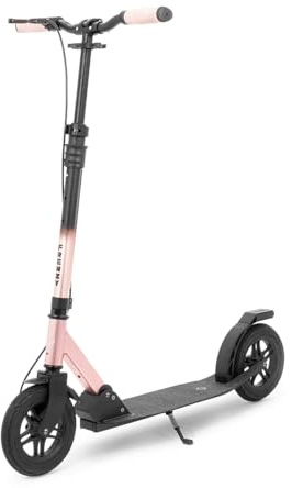 Frenzy 205mm Air Zero Adult's Kick/Push City Commuter Scooter with Puncture Proof Rubber Tyres, 205mm Big Wheels, Height Adjustable Handlebar, Easily Foldable, Kick Stand, Hand and Foot Brake