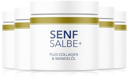 Aktiv Senfsalbe Plus, Senfsalbe Gegen Cellulite, Intensive Feuchtigkeitspflege | für Oberschenkel, Oberarme, Bauch und Gesäß Geeignet (5x)