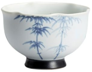 VEXDOSLE Tea Cup High-Foot Flower-Mouth Tea Cup Kung Fu Tea Cup Home 60 Ml Tea Drinking Hand-Painted Single Cup Tea Cup Tea Mug