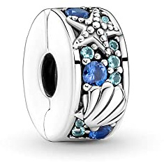 Wedanor Stella di mare tropicale e clip di conchiglia Charm per bracciali, ciondoli in argento 925, perline per collane, per la festa della mamma, compleanno, regalo di Natale