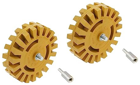 KITANDOVE 2sets Pneumatic Eraser Wheel Car Adhesive Remover Decal Removal Tar and Glue Remover Safe for Surfaces