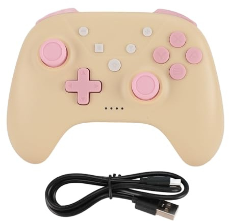 ciciglow Controlador Inalámbrico para PC, Android, iOS, OS X, 6 Axis Gyro Gaming Gamepad Admite Turbo Burst y Función de Activación con una Tecla ﻿ (Yellow)