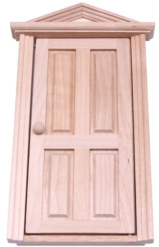 Nabeta Deco Wichteltür Holz Weihnachtswichtel Mini Elfen Tür Natur Puppe Haus Möbel Dekoration Zubehör - Kann Geöffnet Sein