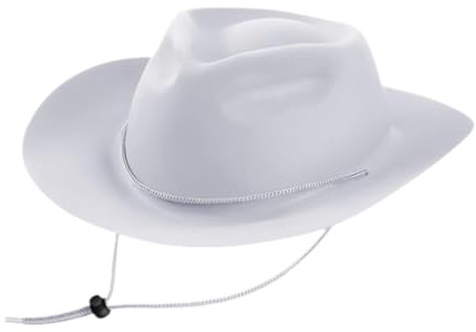 Amagogo Kinder Western Cowboy Hut Kostüm Prop Cowgirl Hut für Partyrollen Spielen Reisen, Weiß