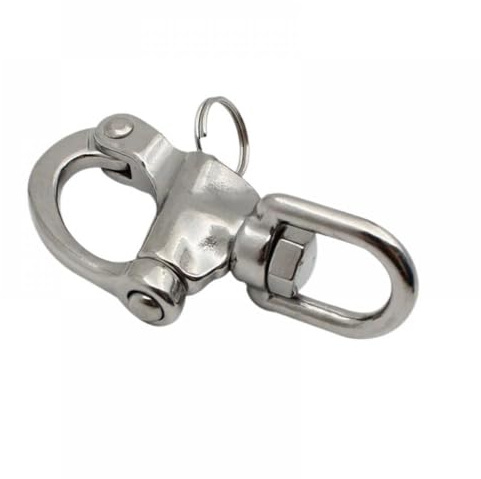 REUISAX 2 Or 4 Pack 316 Stainless Steel Swivel Snap Shackle Heavy Duty Quick Connect Shackle Ideal Compatible With Sailboat Spinnaker Halyard Sailing Compatible With Marine Applications(87MM)