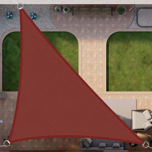 SRHIMEOS Vela Ombreggiante Triangolare Impermeabile da Esterno 5x5x5m, Tende a Vela per Giardino, Telo Parasole Resistente Anti-UV per Terrazza, Patio, Pergolato, Balcone