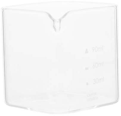 JECOMPRIS Bicchiere per Espresso Vetro con Beccuccio e Scala Tazza Multifunzionale per e Latte per Misurare e Bevande Facile da Alta Trasparenza